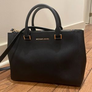 Black and gold Michael kors purse